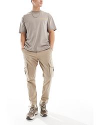 Only & Sons - Pantaloni cargo slim fit beige - Lyst