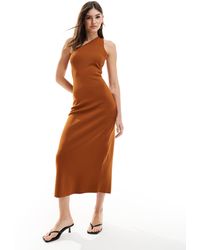 & Other Stories - Knitted One Shoulder Midi Dress With Cut Out Back Detail - Lyst