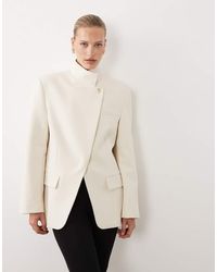 ASOS - Funnel Neck Wrap Blazer - Lyst