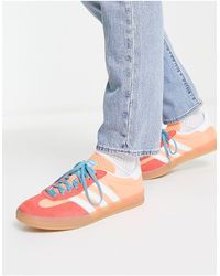 adidas Originals - Gazelle indoor - sneakers arancioni e bianche con suola - Lyst