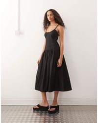 Collusion - Scoop Neck Drop Waist Maxi Dress - Lyst