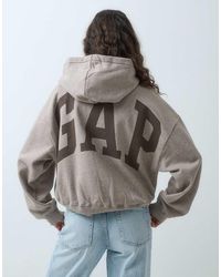 Gap - Chest Logo Cropped Hoodie - Lyst