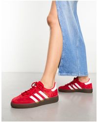 adidas Originals - Handball spezial - sneakers rosso scarlatto e bianche con suola - Lyst