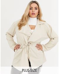 Boohoo Светло-бежевая Куртка В Стиле Милитари С Запахом -светло-бежевый - Естественный