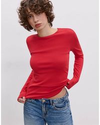 Stradivarius - Long Sleeve Basic T-shirt - Lyst