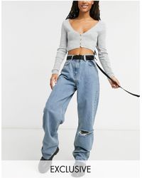Collusion Denim X014 Dad Jeans in Blue 