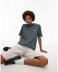 Carhartt - – verner – t-shirt mit streifen - Lyst