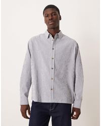 ASOS - – oversize-hemd aus seersucker mit streifen - Lyst
