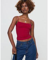 Princess Polly - Elissa Square Neck Open Tie Back Detail Cami Top - Lyst