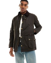 Barbour - Ashby - giacca cerata oliva - Lyst