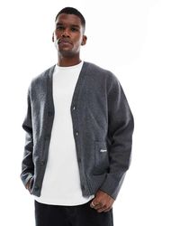 Jack & Jones - Cárdigan Gris Oscuro De Punto De - Lyst