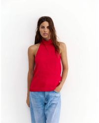 Pull&Bear - Top dos nu fluide - Lyst