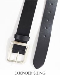 ASOS - Faux Leather Belt With Square Buckle - Lyst
