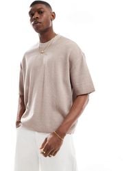 Bershka - Waffle Washed T-shirt - Lyst