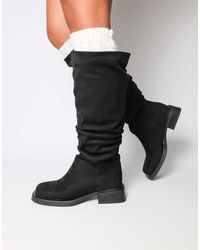 SIMMI - Harvie Faux Pony Hair Heeled Ankle Boots - Lyst