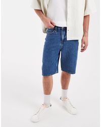 Blend - Short ample en jean - moyen délavé - Lyst