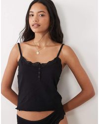 Wednesday's Girl - Wednesdays Girl Lace Edged Cami Top And Brief Set - Lyst