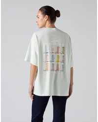 Levi's - Camiseta Verde Pálido De Manga Corta Con Estampado Gráfico Apilado De Algodón - Lyst