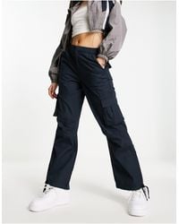 New Look - Straight Leg Parachute Trousers - Lyst