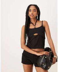 ASOS - Co-Ord Crochet Halter Neck Detail Top With Bead Detail - Lyst