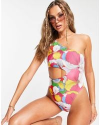Missguided - Swimsuit With Cut Out Detail - Lyst