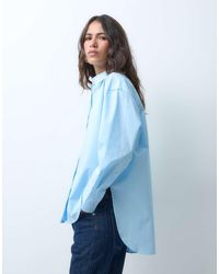 ASOS - Dipped Hem Oversized Shirt - Lyst
