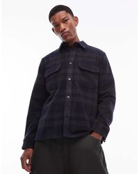 DOUBLE A by WOOD WOOD - Clay Wool-Mix Overshirt - Lyst