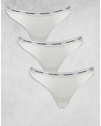 Calvin Klein - Modern Logo 3 Pack Thong - Lyst