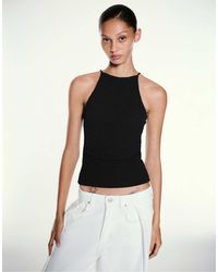 Pull&Bear - Top dos nu texturé - Lyst