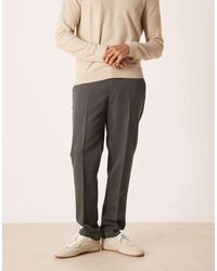 ASOS - Smart Slim Trousers With Elasticated Waist - Lyst