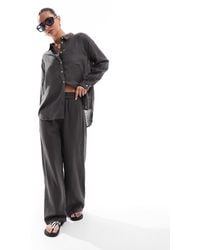 ONLY - Linen Blend Wide Leg Trousers Co-Ord - Lyst