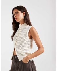 ASOS - Knitted High Neck Vest - Lyst