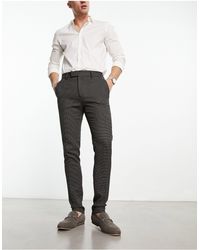 ASOS - Wedding - pantaloni skinny eleganti microtesturizzati grigi - Lyst