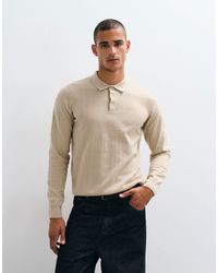 Threadbare - Polo en maille couleur pierre - Lyst