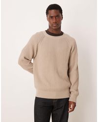SELECTED - Ribbed Jumper With Raglan Sleeves - Lyst