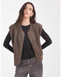 Pieces - Teddy Bodywarmer - Lyst