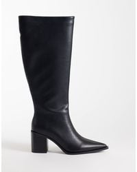 Glamorous - Pointed Toe Block Heeled Knee Boots - Lyst