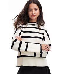 ONLY - – hochgeschlossener, gestreifter pullover - Lyst