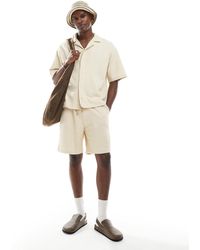 Pull&Bear - Self Stripe Textured Short - Lyst