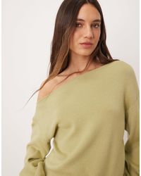 Threadbare - Off Shoulder Slouchy Sweatshirt - Lyst