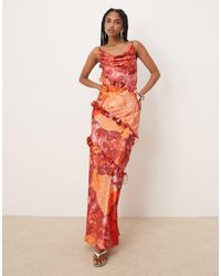 Isabelle Pennington Edmead - Isabelle Pennington-edmead Havana Maxi Dress With Ruffle Detail - Lyst