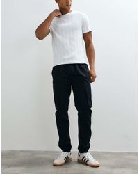 Threadbare - Pantaloni Cargo Neri Con Coulisse - Lyst