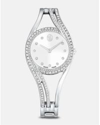 Swarovski - Hyperbola Bangle Watch, Swiss Made, Metal Bracelet, Tone, Stainless Steel - Lyst