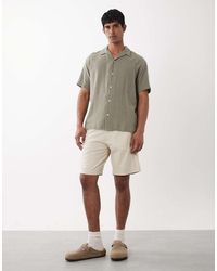 Jack & Jones - Drawstring Linen Blend Shorts - Lyst