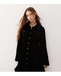 Reclaimed (vintage) - Mini-Jurk Met Lange Mouwen En Kraag - Lyst