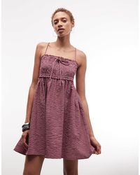 Collusion - Robe babydoll courte avec liens noués - Lyst