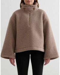 Aim'n - Dark Clay Pile Anorak - Lyst