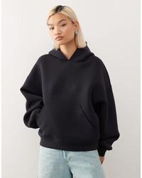 Weekday - – oversize-kapuzenpullover aus neoprenähnlichem material - Lyst