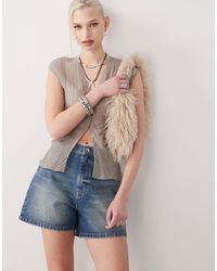 Collusion - – mom-shorts aus denim mit mittlerer waschung - Lyst