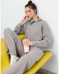 Stradivarius - Soft-Touch Sweatshirt With Side Zip - Lyst